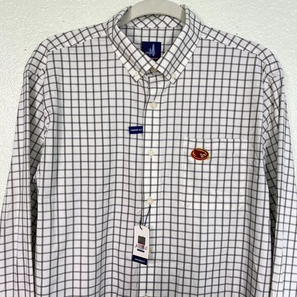 Johnnie O Shirt Mens Medium Louisville Cardinals Button Up Signor Plaid NEW - Picture 3 of 12